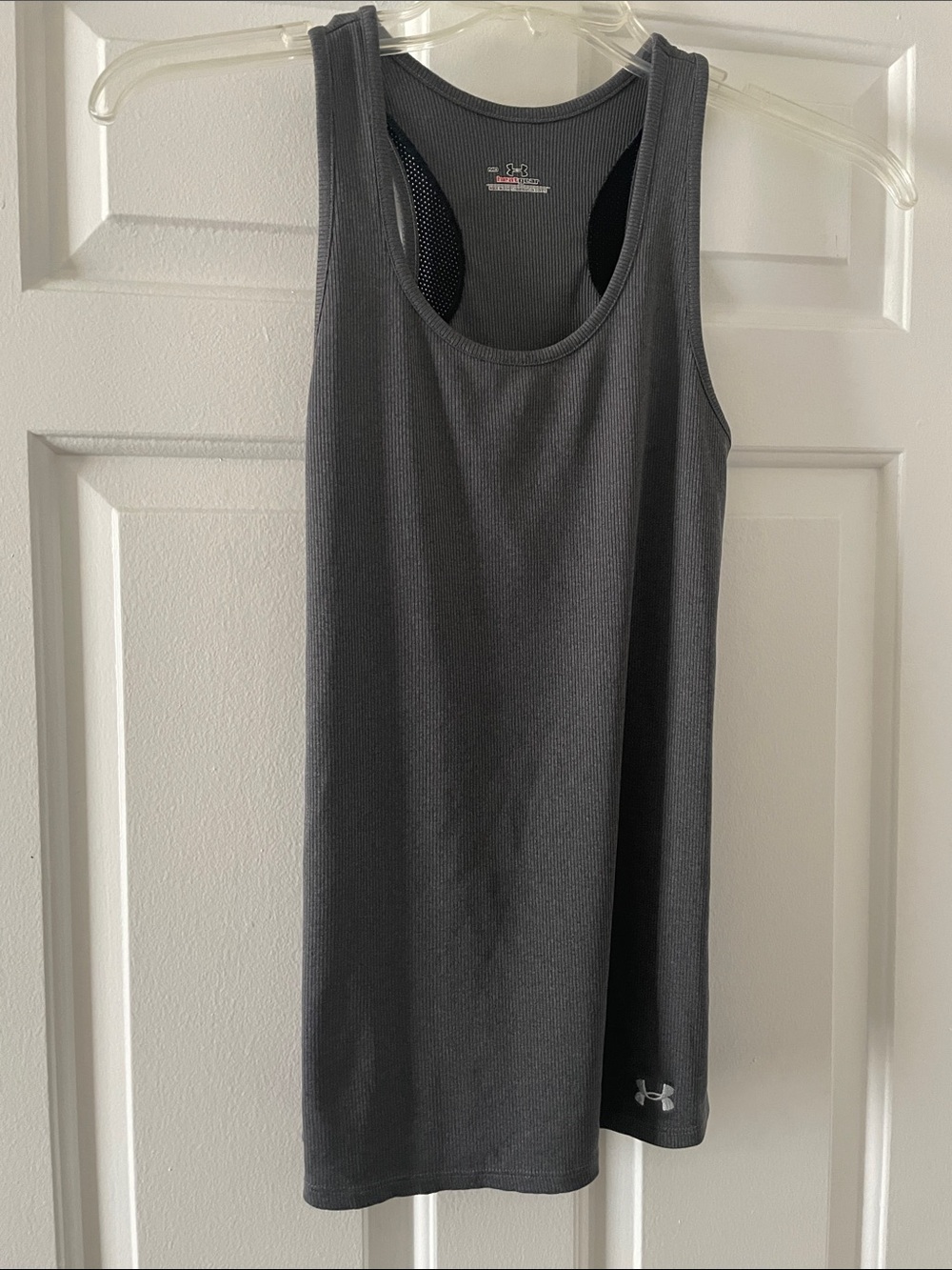 Under Armour Charcoal Gray Ribbed Athletic Tank